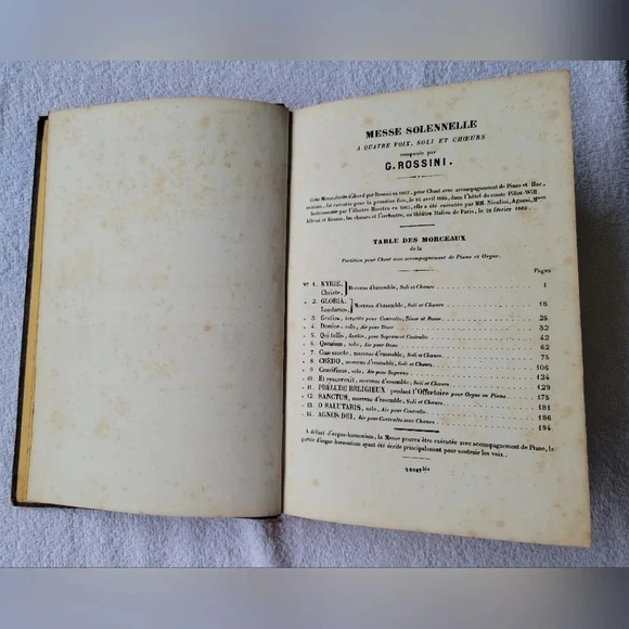 Rossini Messe Solennelle Antique Music Book - Picture 9 of 11